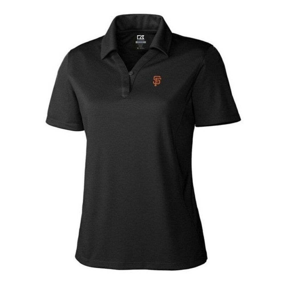 Cutter & Buck San Francisco Giants Women's CB DryTec Genre Polo Black Shirt Lrg
